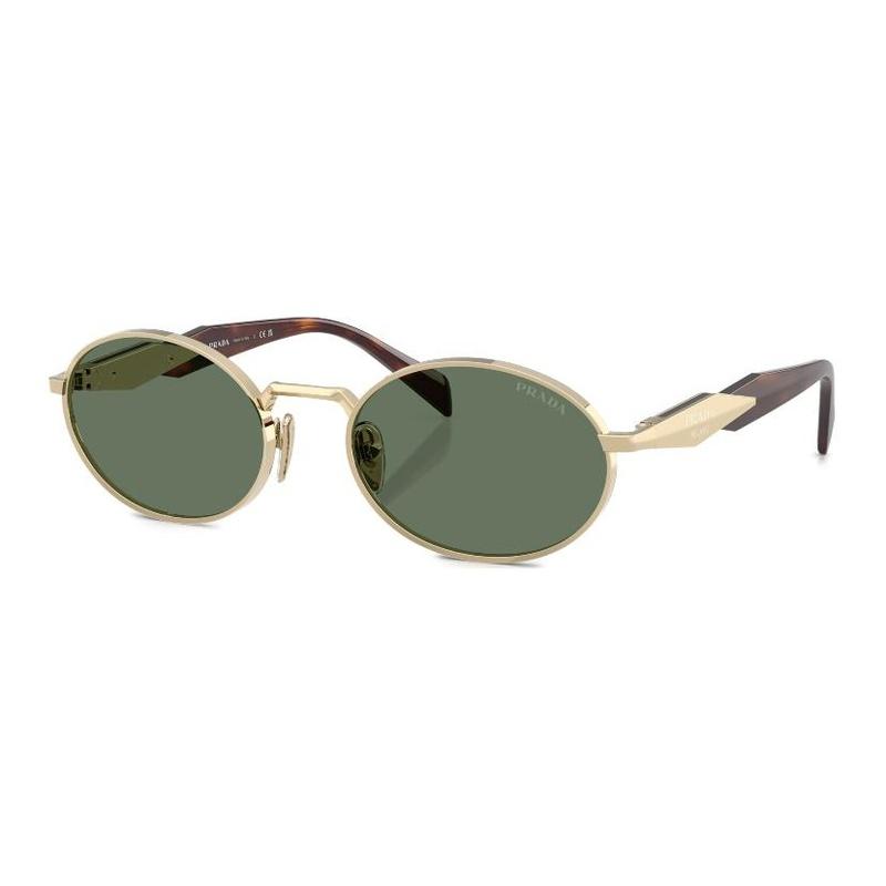 Prada Brand Logo Oval Sunglasses Women's Gold