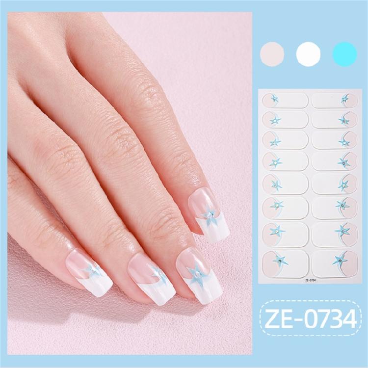 Valentine's Day Full Wrap Nail Stickers Nails Polish Strips Adhesive DIY Nails Art Decals Manicure Accessories
