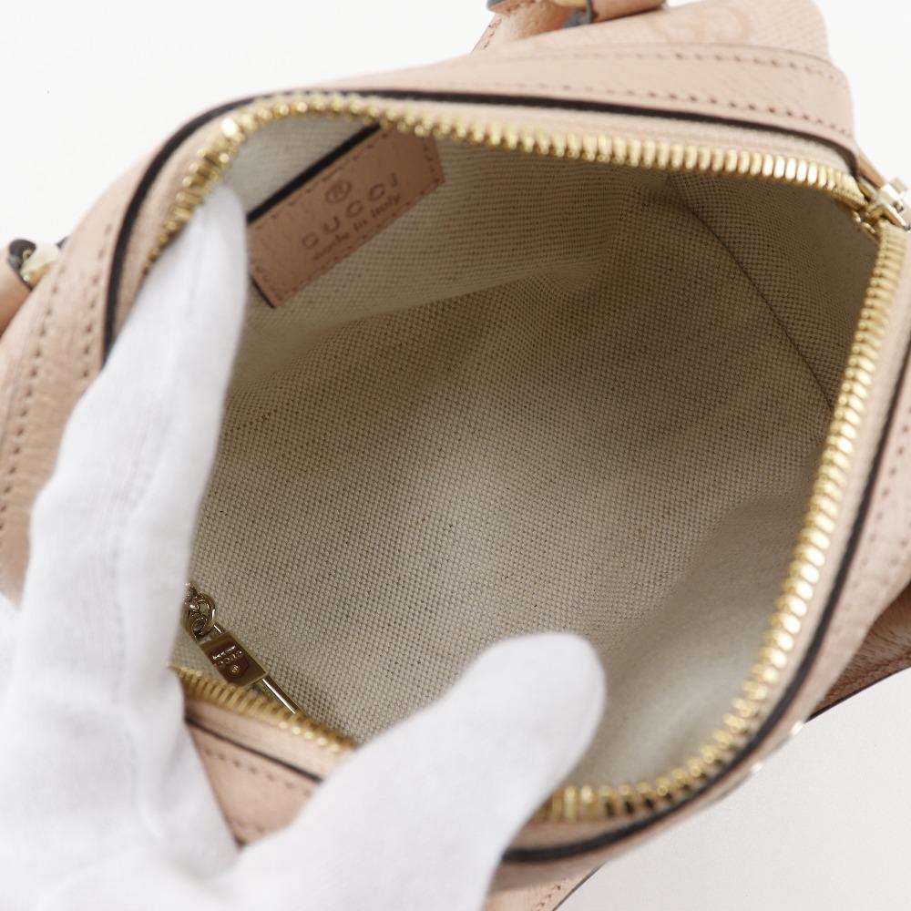 Gucci Ophidia Super Mini Bag Handbag 781490 FAD03 6241 2WAYShoulder Dusty Pink GG Supreme Canvas Women Used