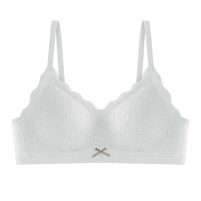 Subtle girl seamless woman no steel ring fixed integrated cup bra soft support no feeling gathering simple