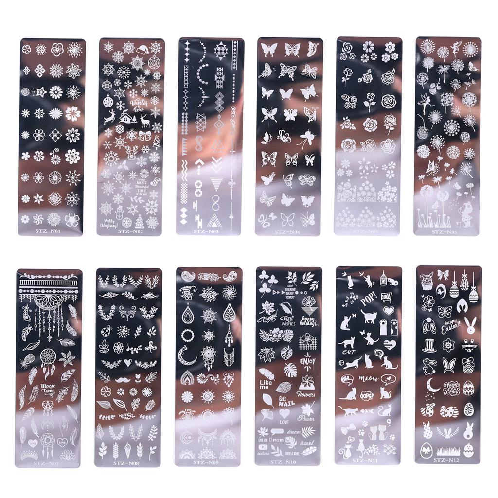 Nail Stamp Plate Nail Art Templates Animal Flower Nail Art Plates for DIY Nail Art Decorations Nails Art Stamping Plates