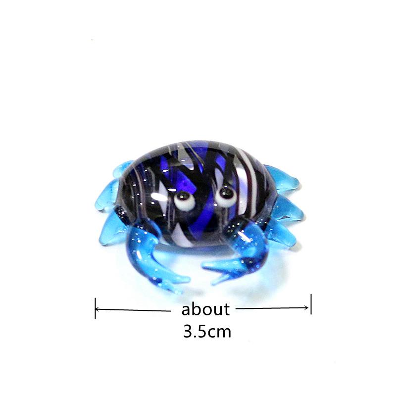 Mini Glass Animal Figurines Cute Snail Dolphin Octopus Whale Pig Cat Crab Duck Sea Turtle Rabbit Ghost Demon Hedgehog Ornaments