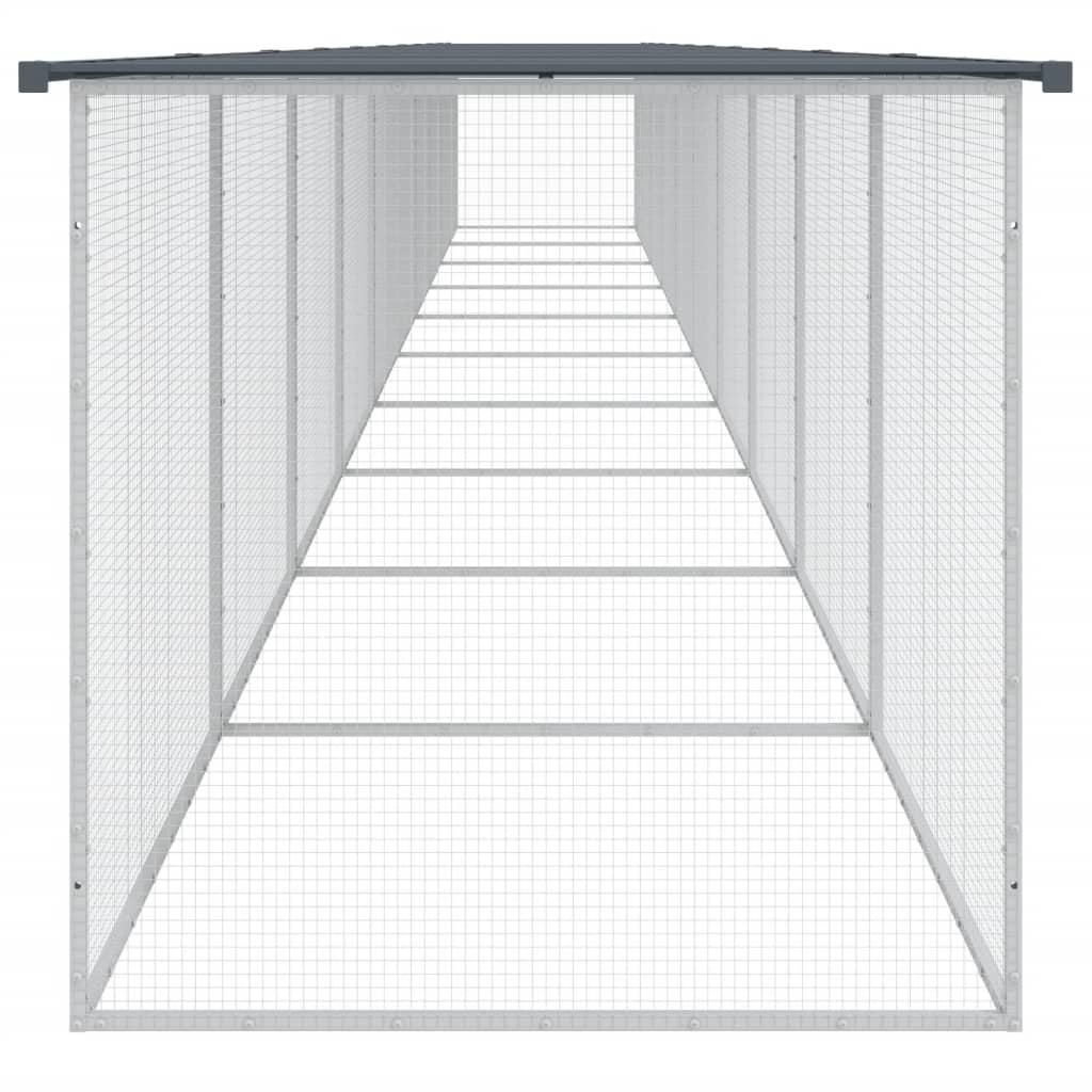 Vidaxl Chicken Coop, With Roof, Anthracite, 1003X98X90 Cm, Steel
