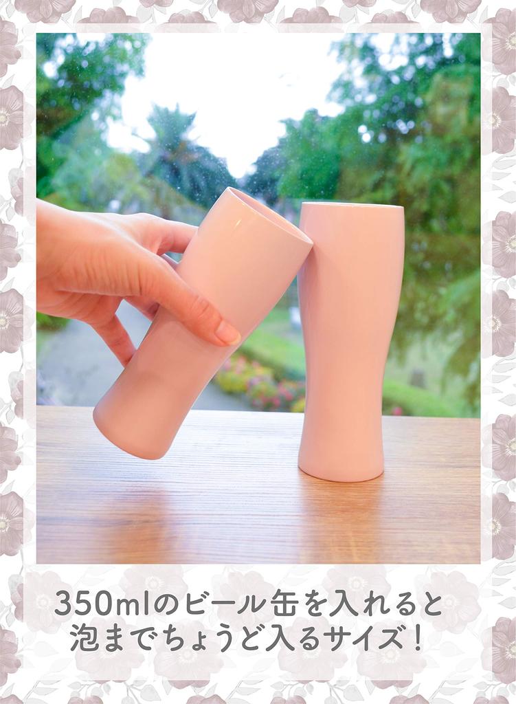 CB Japan Tumbler, Pink, 380ml, Stainless Steel, Vacuum Insulated, Ceramic Coating, Potelier UCA