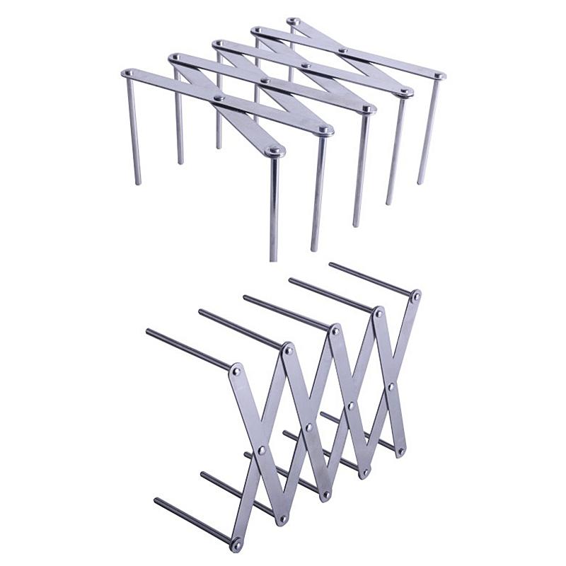 Adjustable Rack Pot Pan Lid Stand Rack Organiser Extendable Stainless Steel Home Kitchen Holder