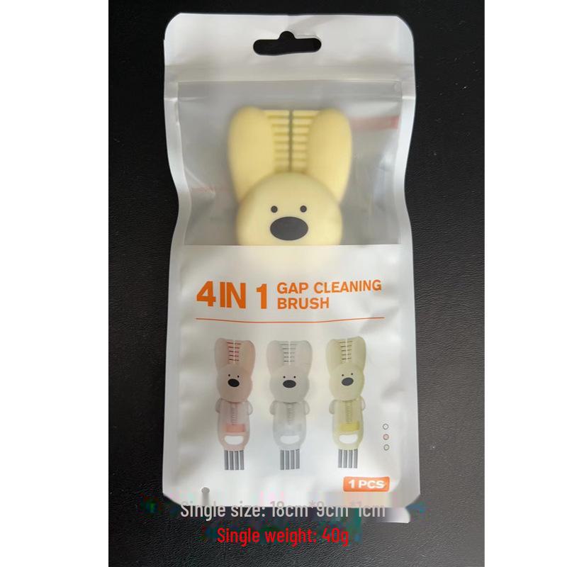 Top-Selling Petal Crocodile 3-in-1 Thermos Cup with Cover Brush and Gap Cleaning Brush Attachment