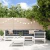 VidaXL Garden Lounge Set 6 Pcs with Cushions White Solid Wood 3186005
