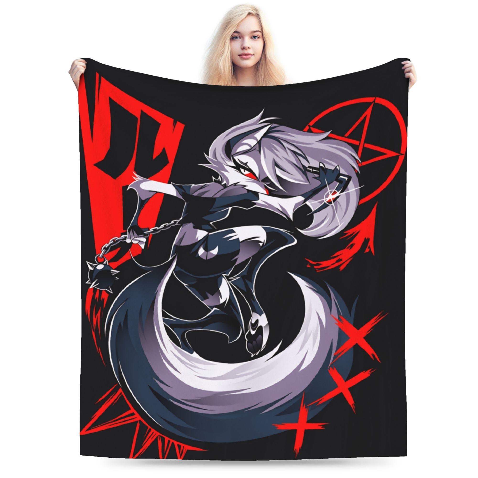Super Warm Blanket Children Camping Stolitz water Throw Blanket Helluva Boss Flannel Bedspread For Couch Chair Sofa Bed Sofa Bed 70x100cm