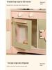 Wooden Kids' Kitchen Playset: Cross-Border Cooking Toys with Green Refrigerator
