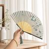 Classical Dance Fan Lotus Design Chinese Style Fan Portable Folding Hand Fan  Summer