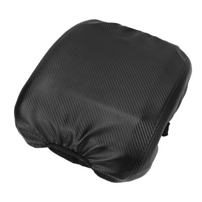 Schwarze Mittelkonsolen-Armlehnenbox-Abdeckung im Kohlefaser-Stil Ersatz für Ford F-150 2015-2020