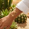 Classic Metal Starfish Cuff Bracelets for Women Punk Gold Color Geometric Opening Adjustable Bracelets Holiday Party Jewelry