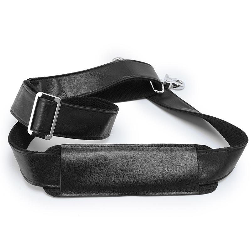 

High Quality Crazy Horse Leather Shoulder Strap Genuine Leather Straps For Travel Bag Briefcase Bag strap for Handbags чорний