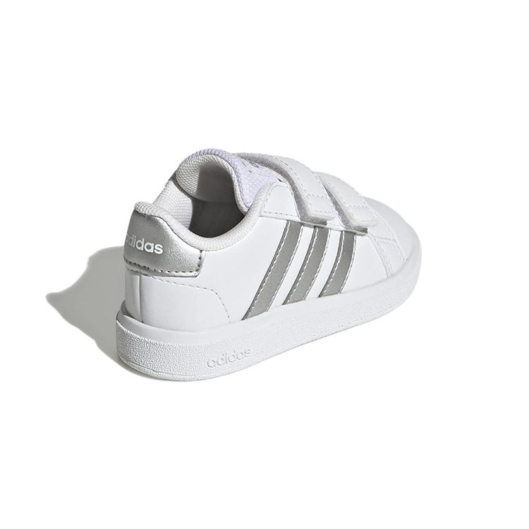 Adidas Grand Court 2.0 I White Matte Silver Baby Sneakers Cloud-White GW6526
