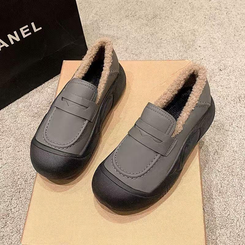 Winter New Thick Soled Cotton Shoes Casual Soft Soled Anti Slip Loafers Winter Mom Shoes Fashion Women Shoes De Mujer 40 2980₽