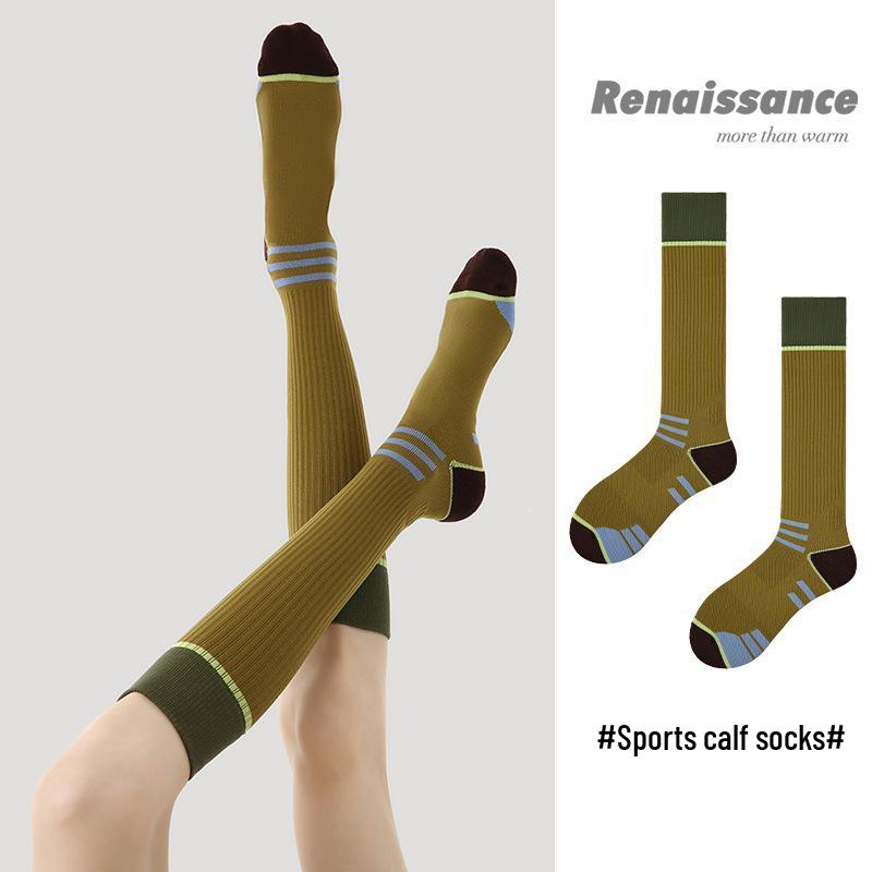 Renaissance Women's Compression Socks for Fitness and Marathon - Enhance Muscle Function with Long Calf Design