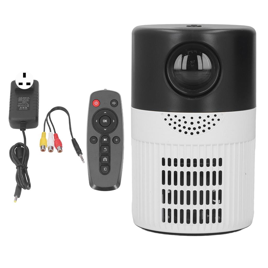 Mini Projector TFT LCD High Definition Dual Fan Portable Home Video Movie Projector 100‑240V UK Plug