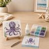 Ocean Theme Glass Art DIY Kit Glass Diamond Painting Craft Set Marine DIY Art Supply Sea Animal Wall Hanging Decor Handmade Gift