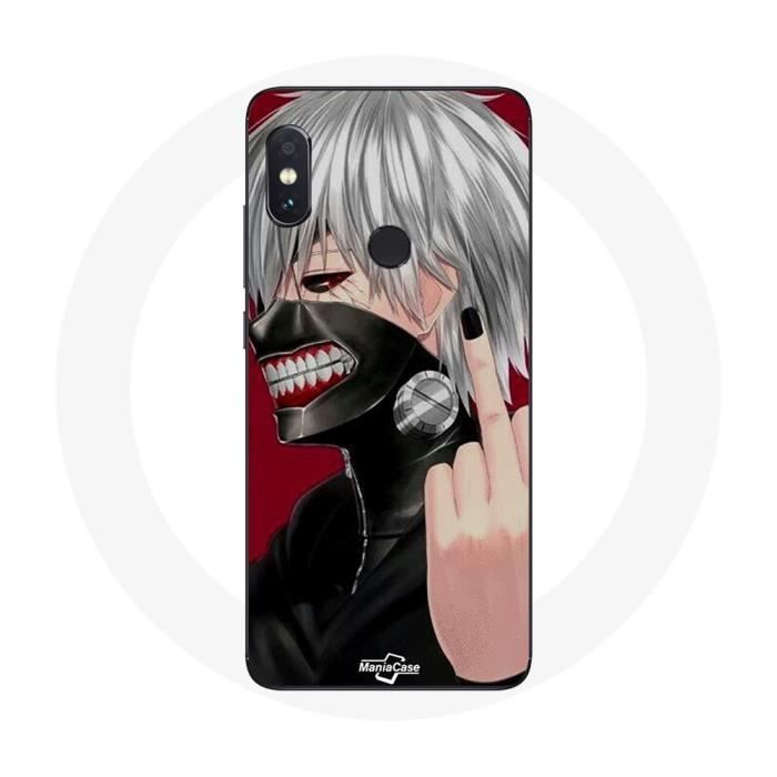 Coque pour Xiaomi Redmi Note 5 AI Dual Camera Tokyo Ghoul Kaneki Ken Masque Anime doigt