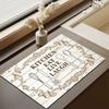 European Border Farmhouse Kitchen Mat Vintage Non Slip Waterproof Dish Drying Counter Decor Pad