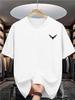 Unisex Summer Cotton Short Sleeve T Shirt Small Black Eagle Wing Chest Logo Print Crew Neck Minimalist Basic Casual Male Tee