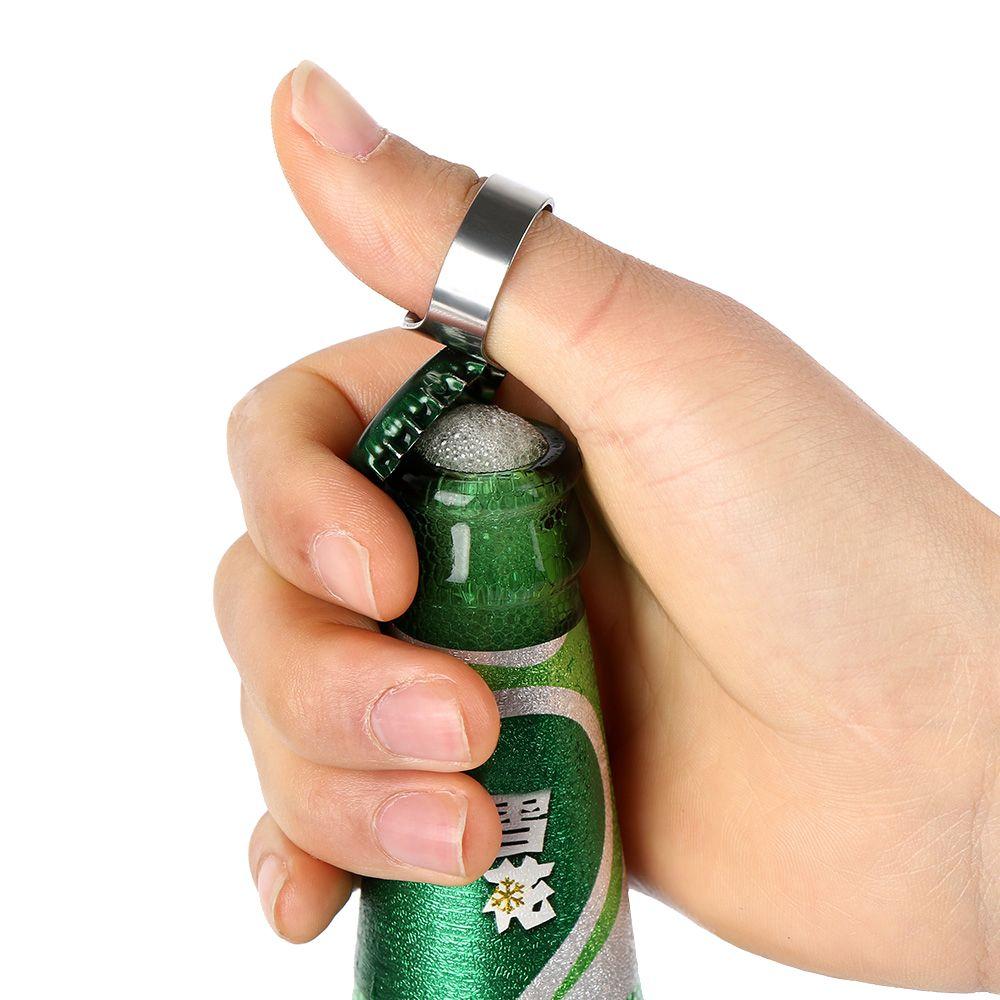 1/3PCS Silver Bar Supplies Stainless Steel Gadgets Beer Bottles Opener Kitchen Tool Finger Ring Openers