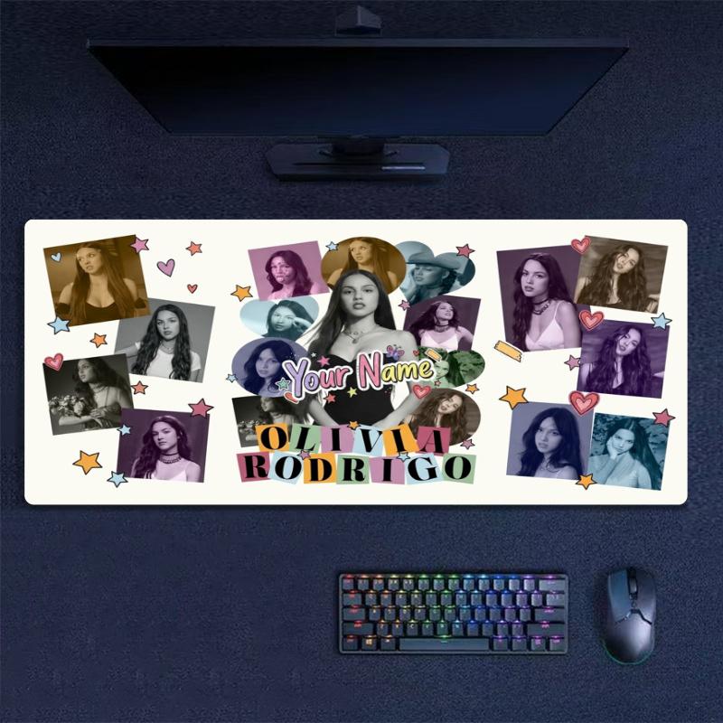Name Hearts Custom Name Large Size Mouse Pad Gaming Table Cushion Nonslip Laptop Tablet Big XXL Mat Mini PC Playmat With Lock edge