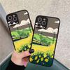 Field Flower Scenery Phone Case For iphone 7 8 Plus SE2 16 15 11 12 13 Pro Max 12 13 Mini 14 Plus X XR XS Shockproof Cover Funda