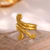 Geometric Gold Color Ring For Women Minimalist Stainless Steel Anillos Asymmetrical Hollow Punk Rings Fashion Jewelry Party Gift