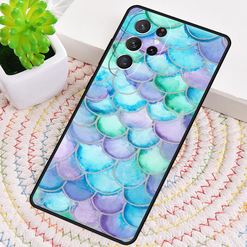 

Mermaids in Watercolor Silicone Phone Case For Samsung Galaxy note 10 pro S26 S25 S24 S23 S22 S21 Plus S25Ultra Capa Cover Galaxy S21 Ultra 5G
