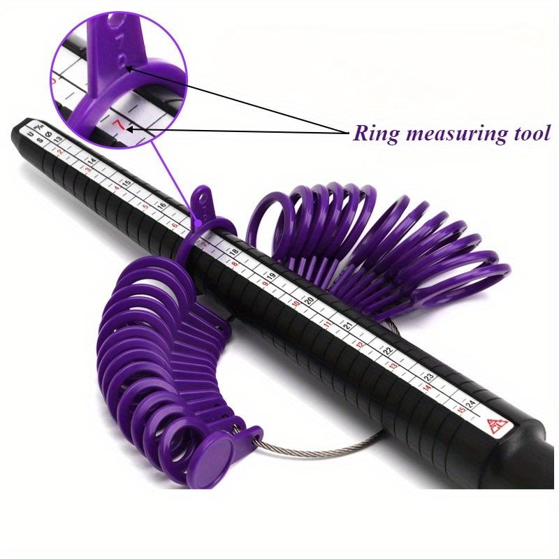 

Ring Stick Mandrel Kit Ring Sizer Measuring Tool Finger Ring Mandrel Jewelry Making Tools Set with 27pcs Circle Models