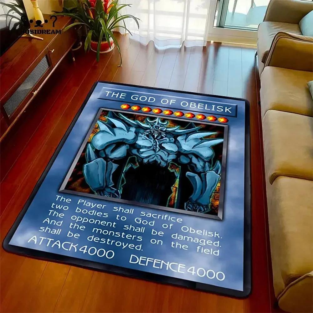 Anime Yu Gi Oh Card Carpet Cartoon Floor Mat Living Room Bedroom Area Rug Teenager Room Decoration Rug Christmas Family Gift
