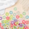 200Pcs Opaque Acrylic European Beads Large Hole Beads Wave Shape Dyed AB Color Mixed Color 12.5~13x4mm Hole: 4mm