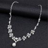 Style Rhinestone Water Drop Earrings Bridal Wedding Jewelry Set Women Necklace Dangle Earrings