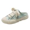 Grape mother studiolee summer round head lace-up canvas shoes versatile dissolving semi-drag casual sports board shoes women