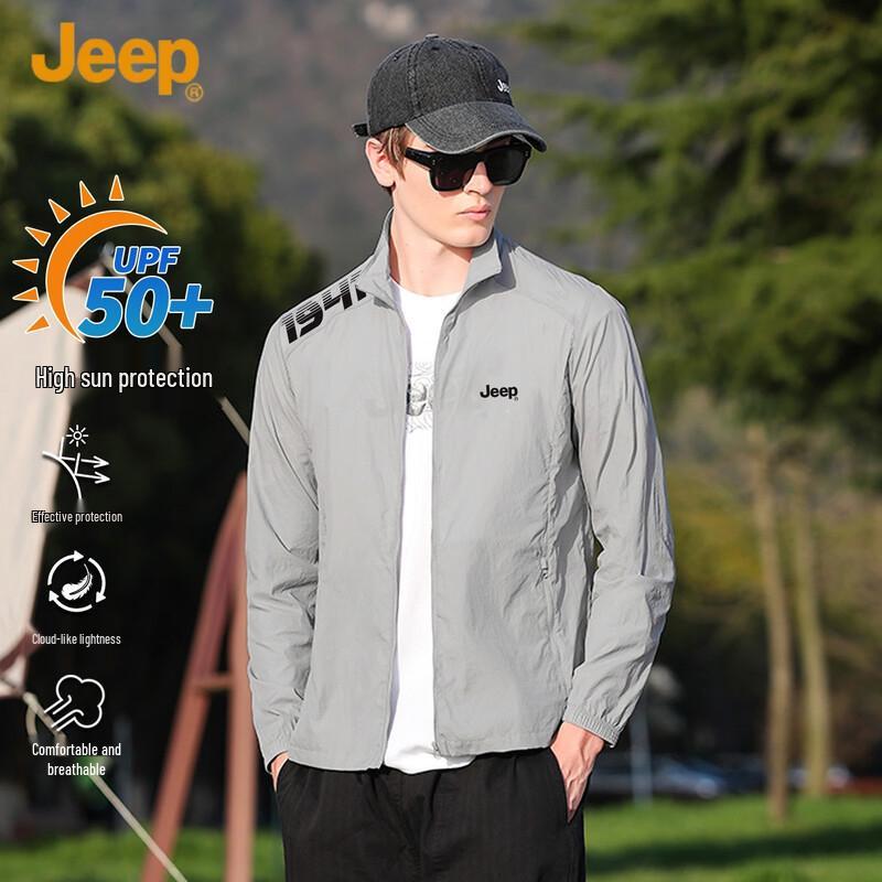 JEEP Men s Lightweight Summer Sun Protection Jacket XL