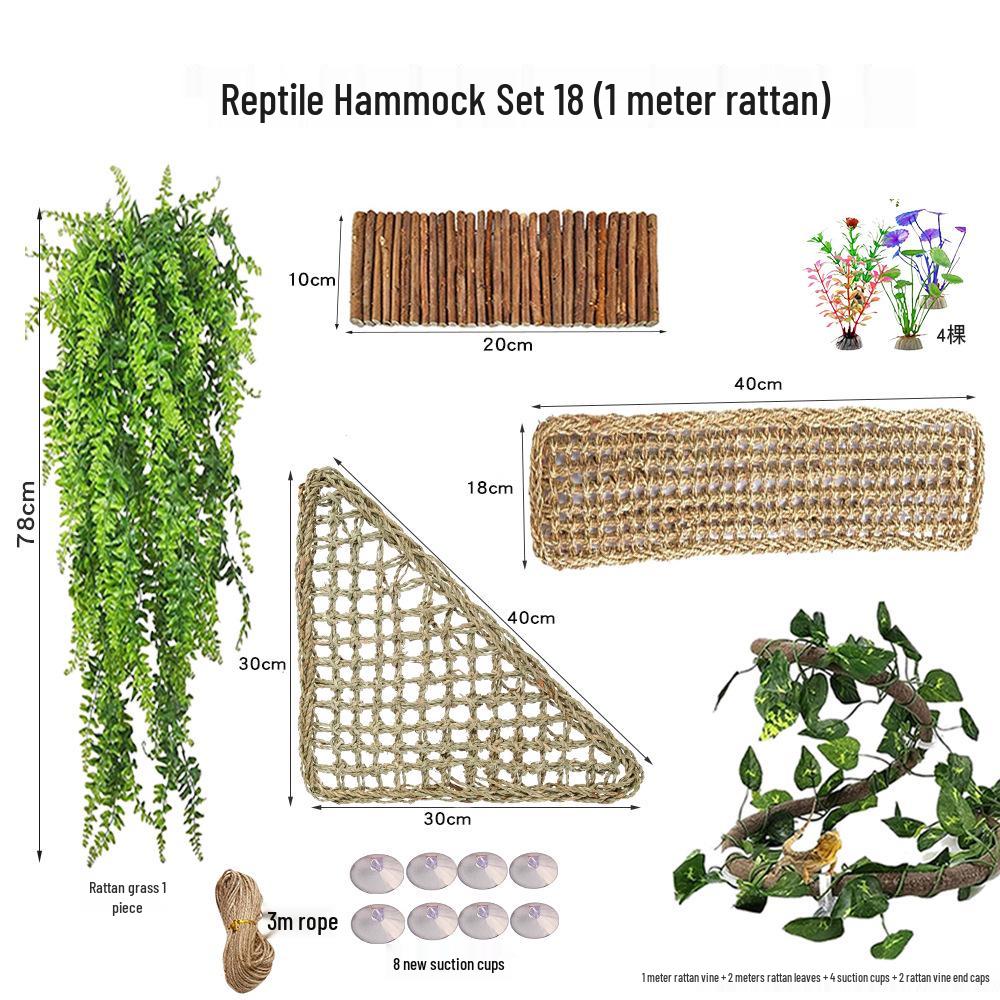 Reptile Habitat Decor: Simulation Vine with Lizard, Chameleon, Snake & Gecko Climbing Features