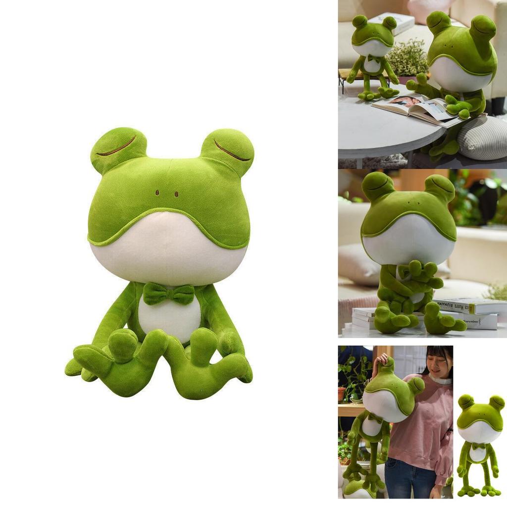 Adorable Soft Plush Frog Stuffed Animal Toy Ideal For Kids Bedtime Cuddly Pillow