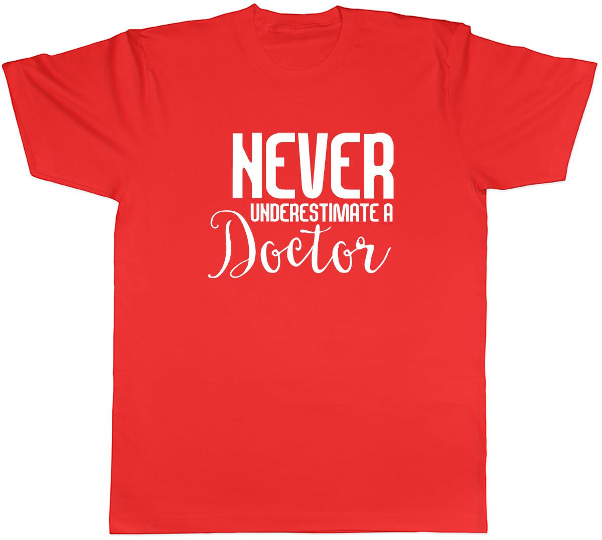 Never Underestimate a Doctor Unisexs Unisex TShirt Tee S
