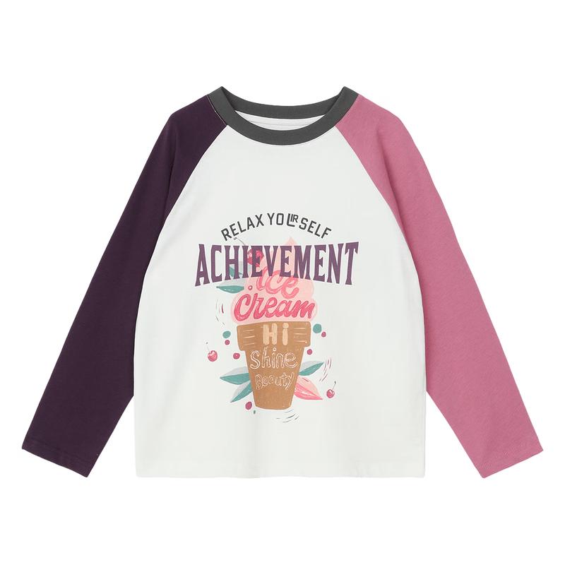 LUSON Girls Cartoon Raglan Sleeve T-Shirt 160