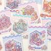 Kawaii 3D Landscape Sticker Book Zoo 8 Scenes Miniature Scene Collection Visual Stacking DIY Cabin Scene Sticker