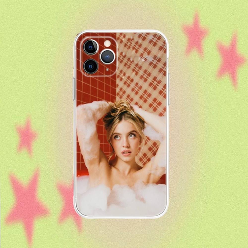 

Sydney Sweeney Actor Transparent Non-Slip Phone Case For iPhone 17,16,15,14,13,12,11,Air,X,XR,Pro,Max,Plus iPhone17promax