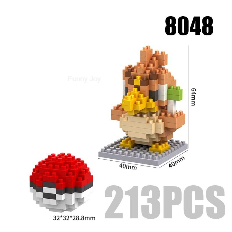 Funny Pokemon Building Blocks Assembly Anime Picachu Charizard Doll Blastoise Bulbasaur Gengar Pokémon Bricks Toy for Kid Gift