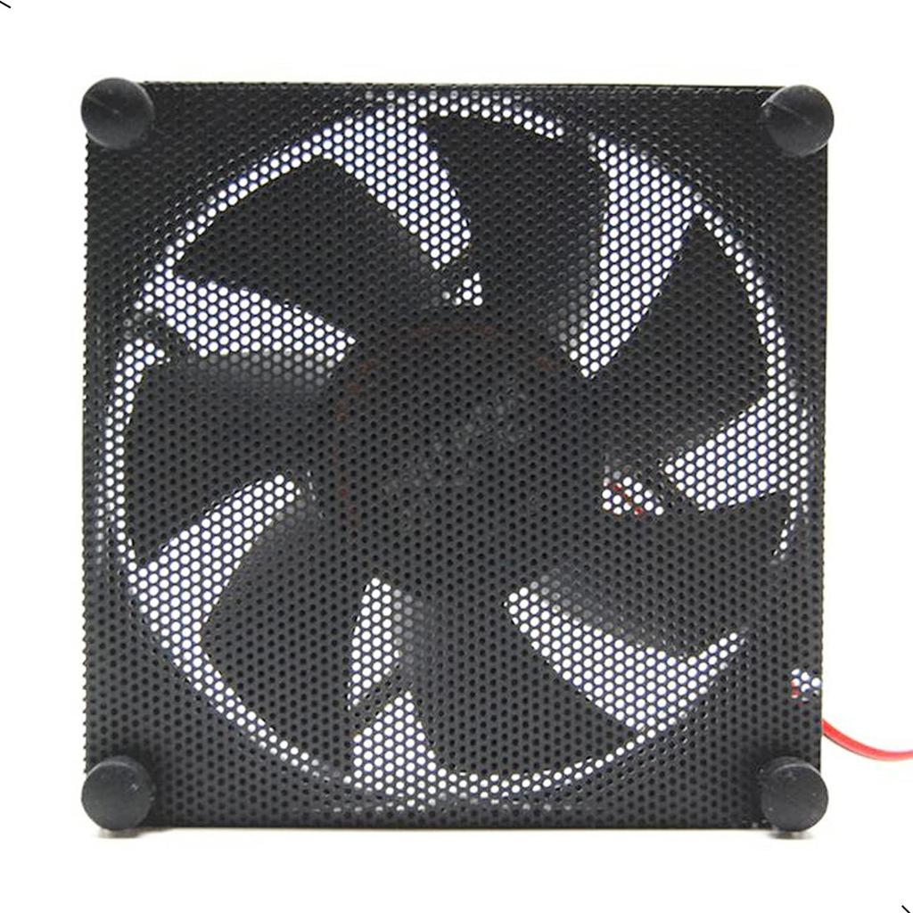 12 Pcs 120mm PVC Black PC Cooler Fan Dust Filter Dustproof Case Cover Computer Mesh