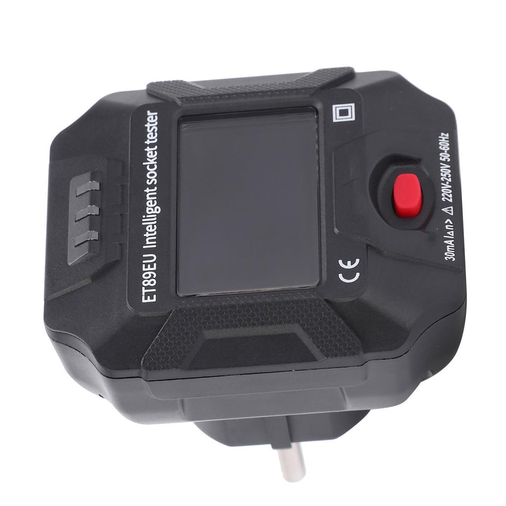 ET89EU Intelligent Socket Tester LCD Display Voltage Frequency Detector for Home Appliance AC