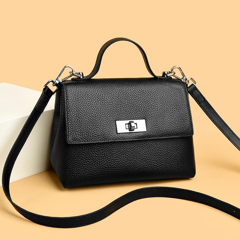 100% Genuine Leather Handbag Real Cow Leather Fashion Women Crossbody Bags Ladies New Luxury Design Shoulder Bag Female Purse