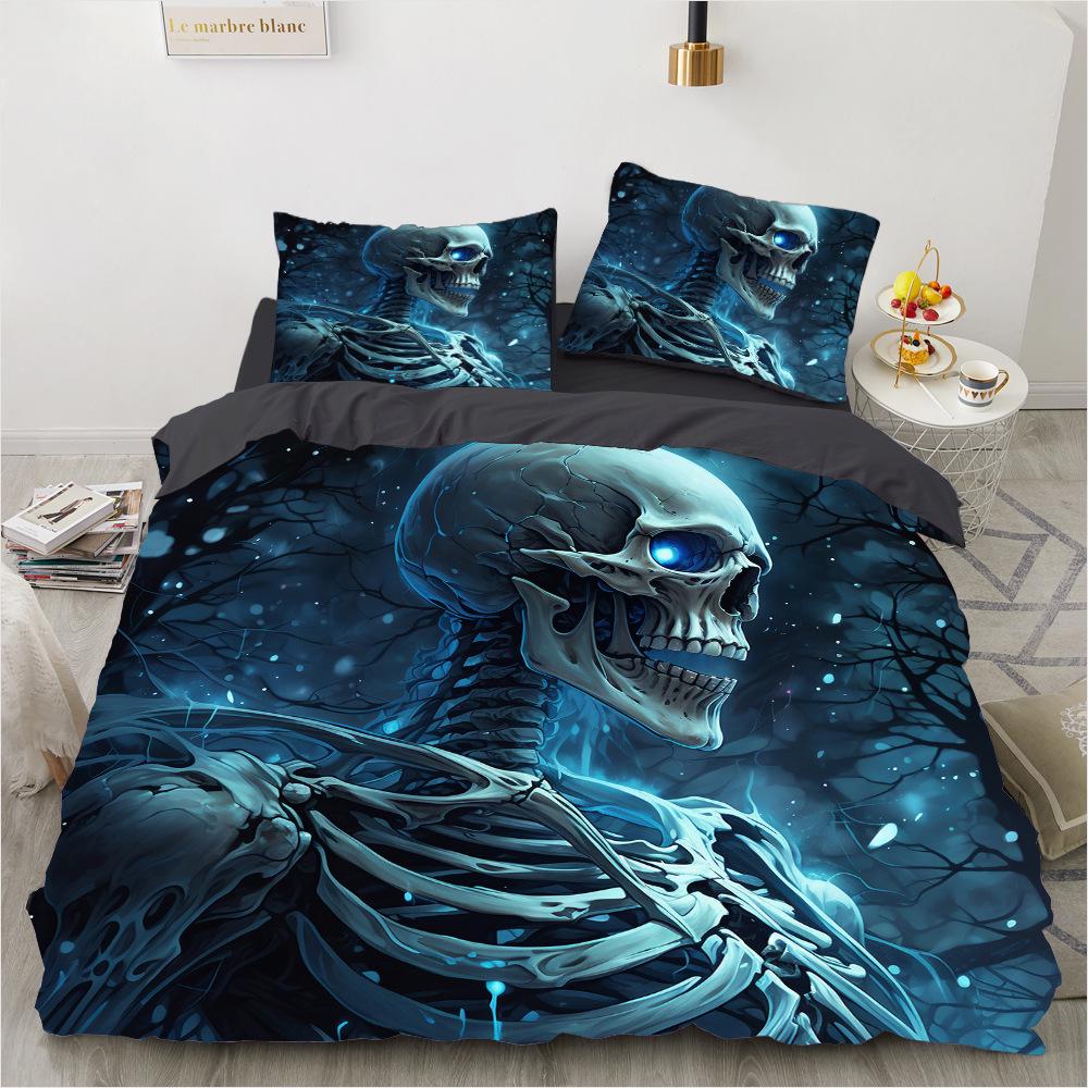2/3pcs bedding set Digital Print Comfortable Duvet Cover for Home Bedroom Decoration, 1 Duvet Cover and 2pillowcase with Zippers