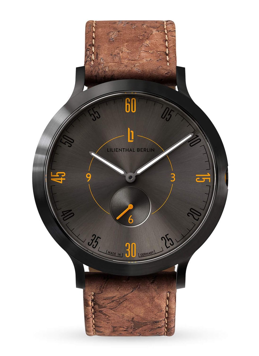 

Lilianthal Berlin Brown Watch with Small Made in Men s Seconds, Germany, L01-111-B032G сірий колір