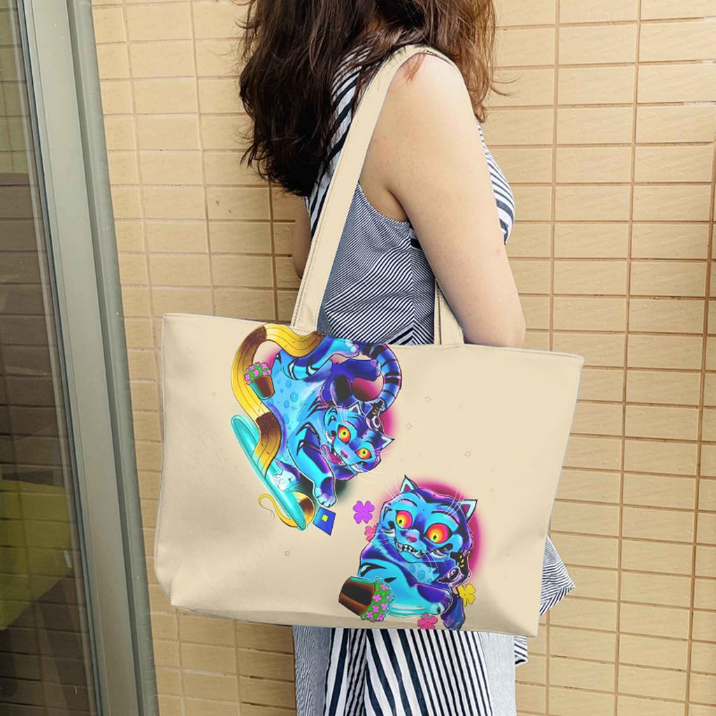 Group One-shoulder Leather Bag Tote Bag One-shoulder Bag PU Large Capacity  Cartoon