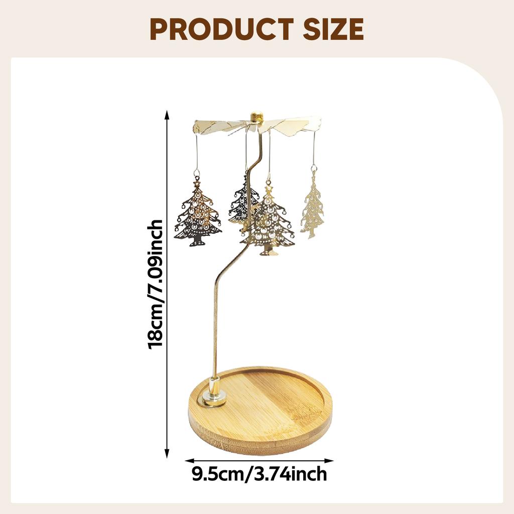 Metal Rotary Candle Holder Tea Light Candle Holder for Desktop Ornament Decor Rustic Wedding Table Decor Rotating Candlestick